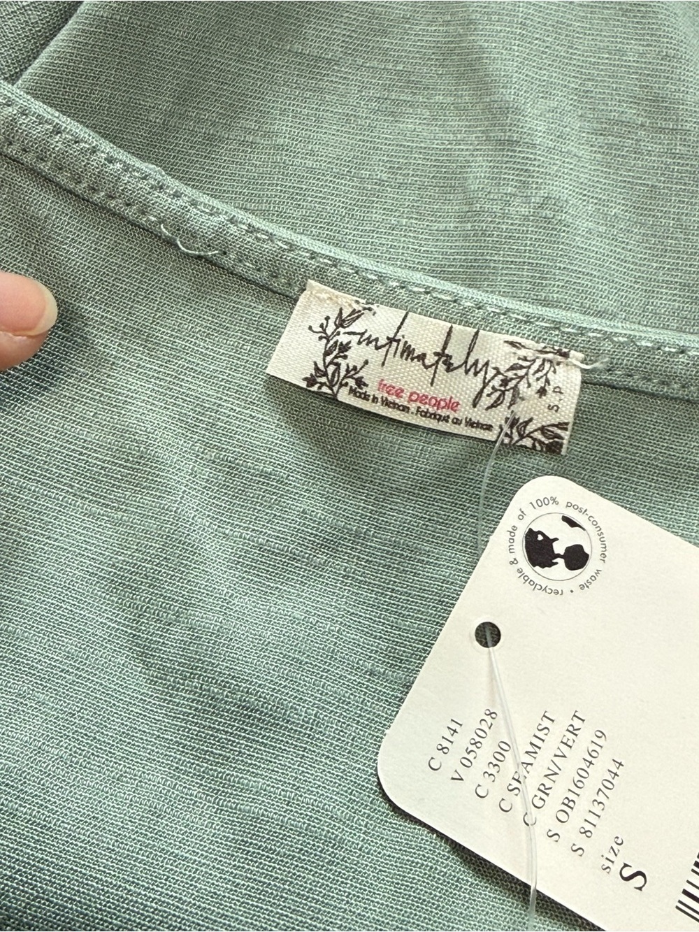 Free People Lola Bodysuit Shoulder Tie Sea Mist Green Corset Bustier NWT Size S - Picture 11 of 16
